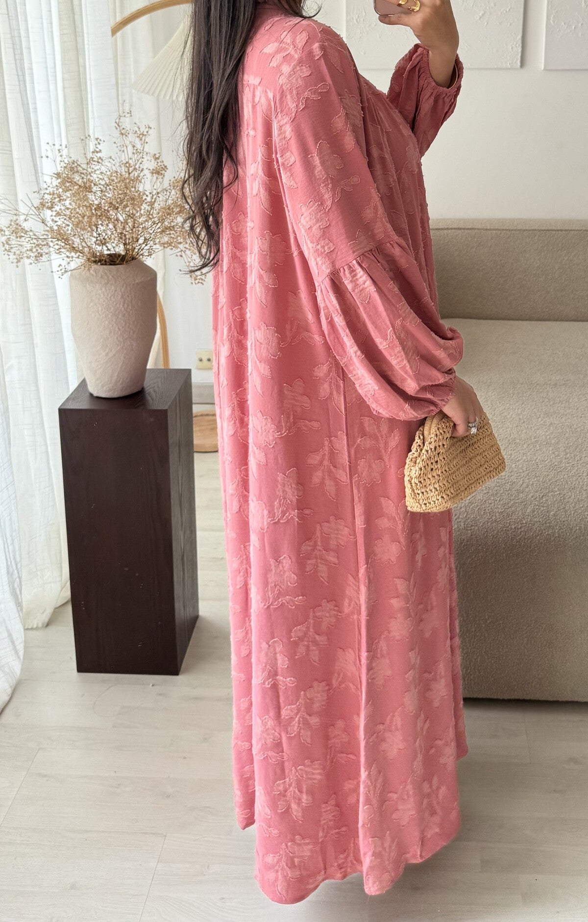 Maxi Jurk Flower Pink