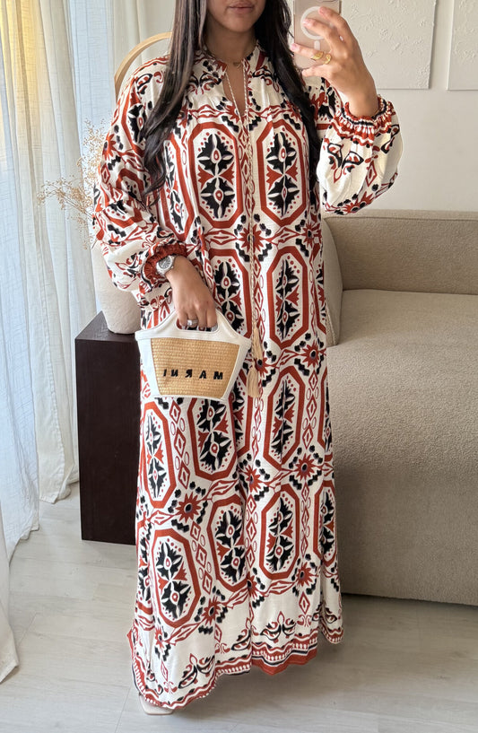 Maxi Jurk Beach Orange