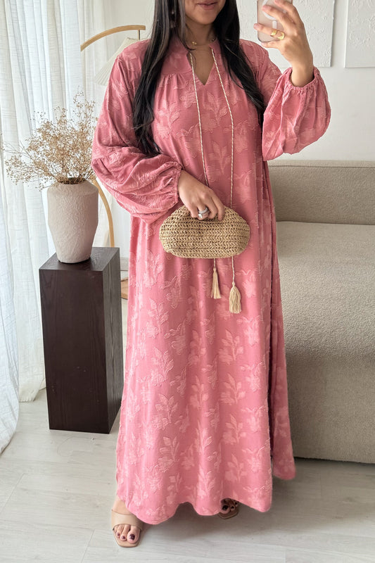 Maxi Jurk Flower Pink